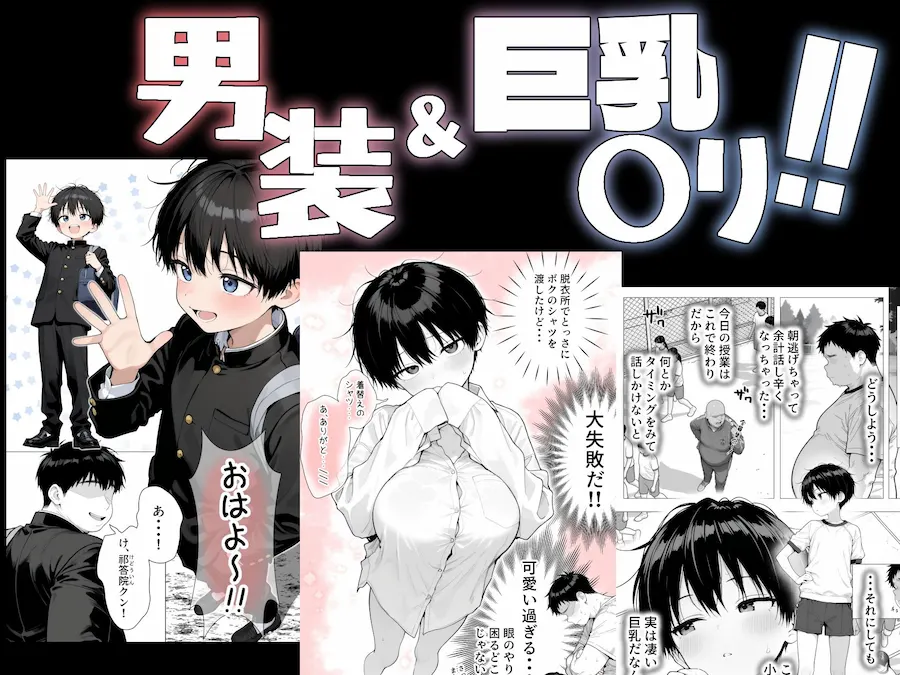 隣の席の男装〇リ巨乳 無料サンプル1