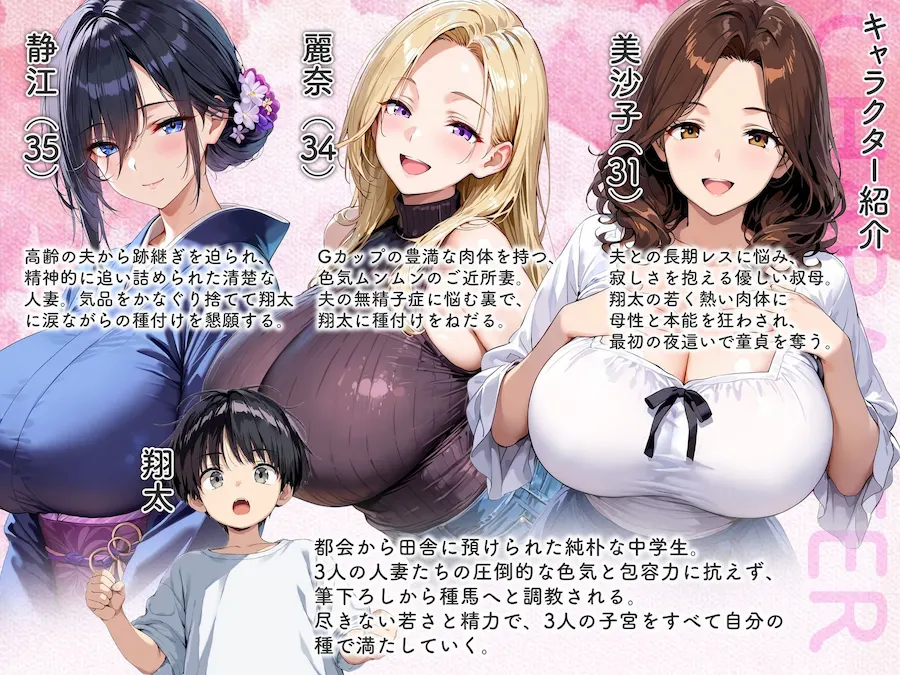 人妻種付けシェアリング〜僕の精子、毎日3人がかりで搾り取られてます〜 無料サンプル1