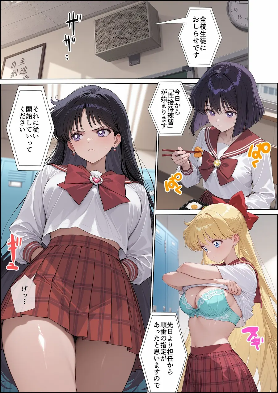 性接待実習〜先生がヤりたいだけなんていやそんなわけ〜【セ〇ラームーン】 無料サンプル1