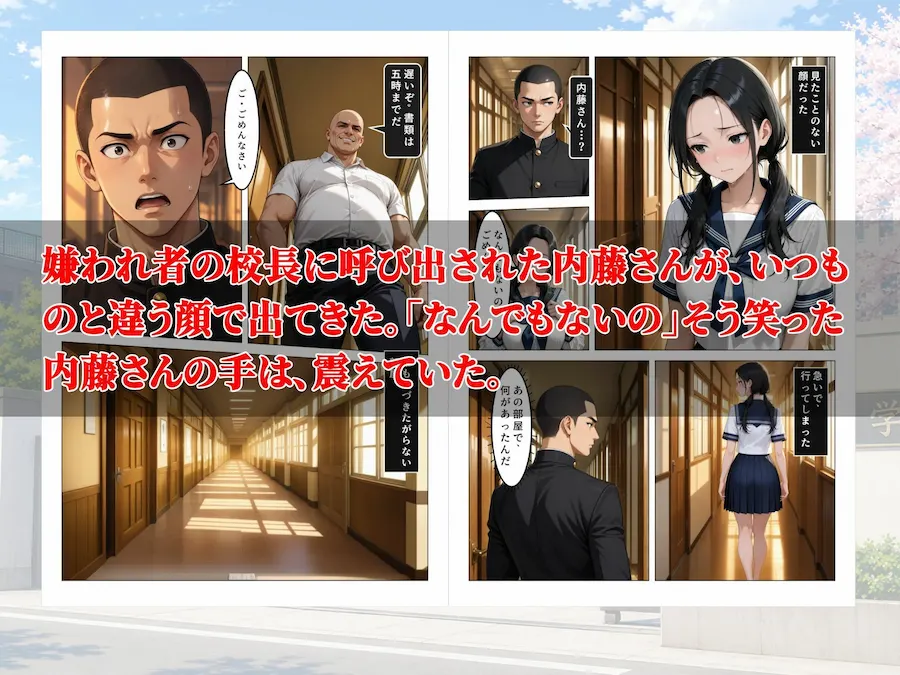 童貞のボクが大好きな優等生ヒロインを目の前で校長に弱みを握られNTRされた話〜内藤 梓編〜初めての告白〜 無料サンプル3