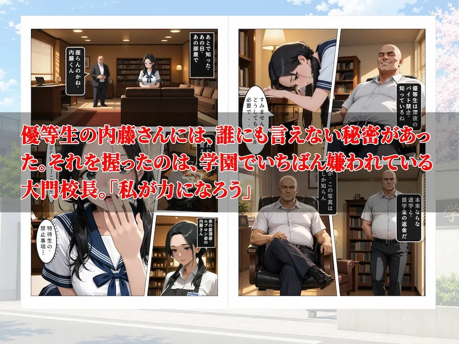 童貞のボクが大好きな優等生ヒロインを目の前で校長に弱みを握られNTRされた話〜内藤 梓編〜初めての告白〜 無料サンプル4
