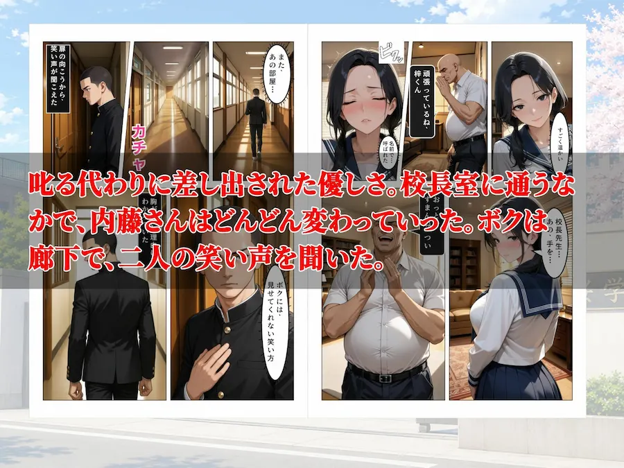 童貞のボクが大好きな優等生ヒロインを目の前で校長に弱みを握られNTRされた話〜内藤 梓編〜初めての告白〜 無料サンプル5