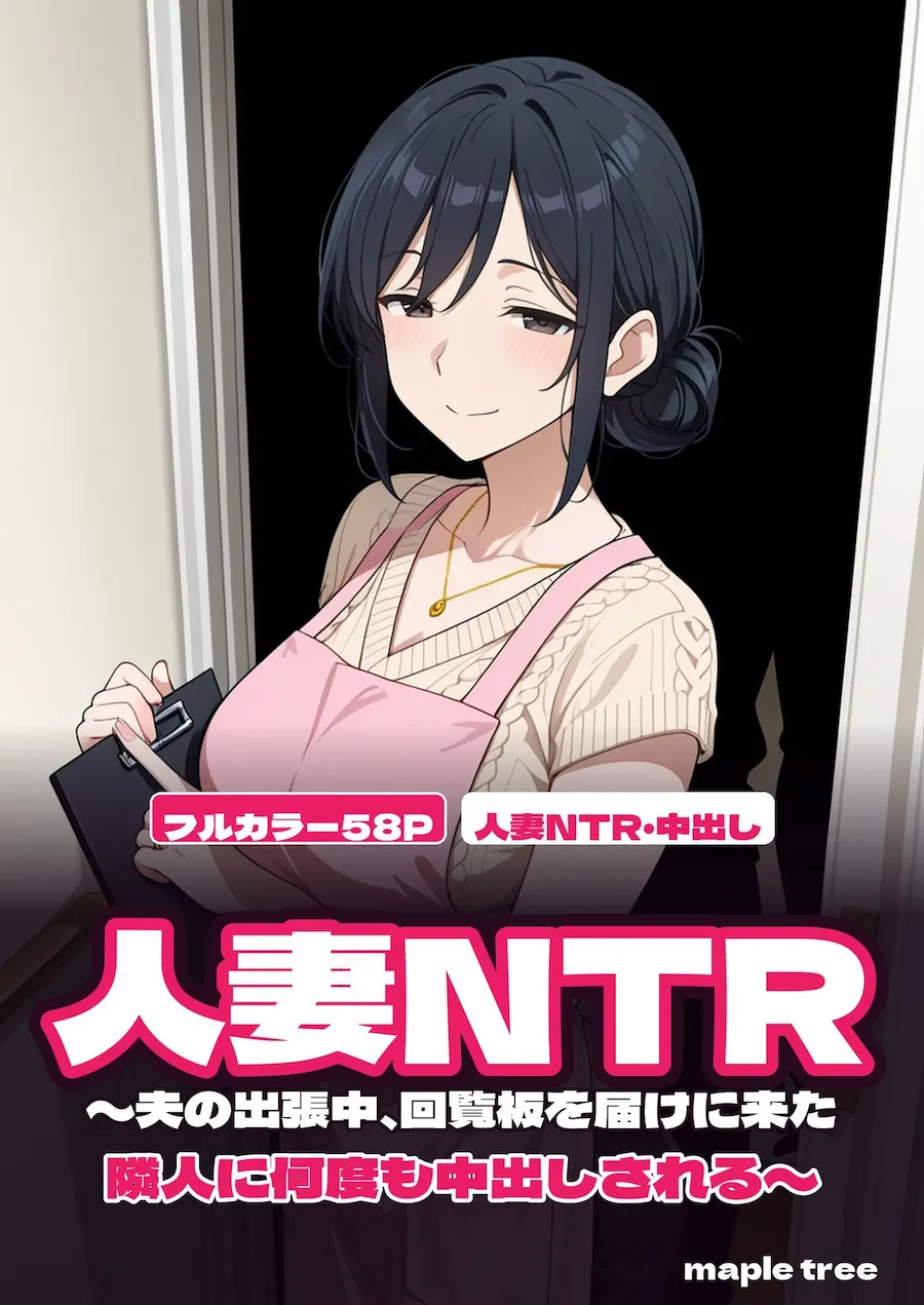 人妻NTR〜夫の出張中、回覧板を届けに来た隣人に何度も中出しされる〜 無料サンプル1