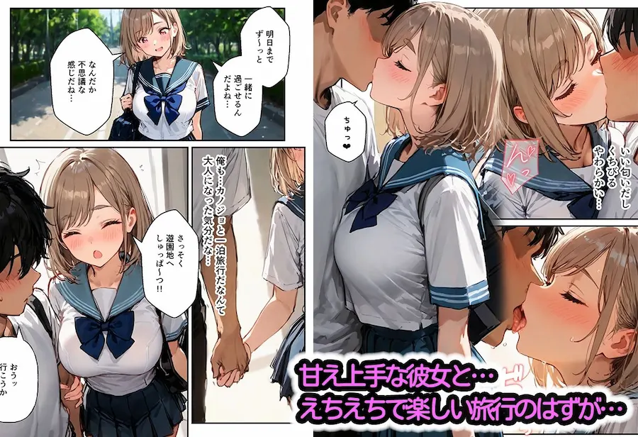 初めての純愛彼女といちゃラブ旅行!コスプレのままハメちゃった 無料サンプル3